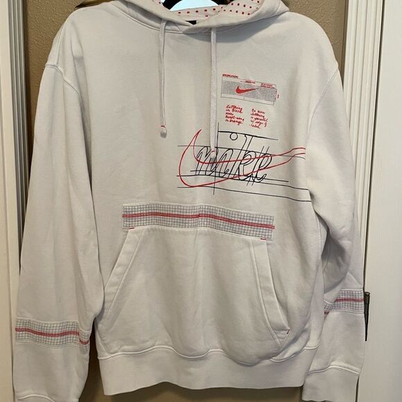 Nike Story of the Swoosh White Mens Hoodie M - Picture 1 of 16